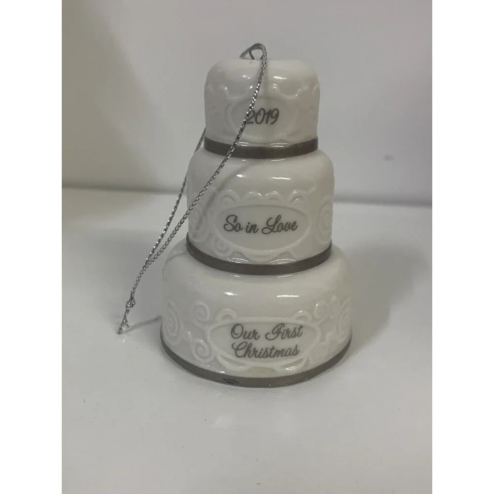 ACG 2019 Heirloom Ornament First Christmas Together Wedding Cake So In Love